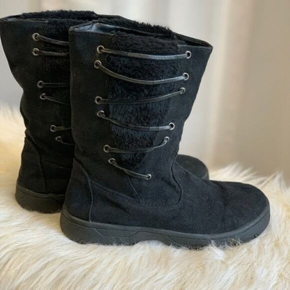 Alpine Design Shoes - Alpine Design fur trimmed black boots size…